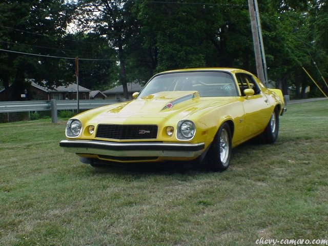 Year 1974 Color yellow Model Chevy Camaro Z28